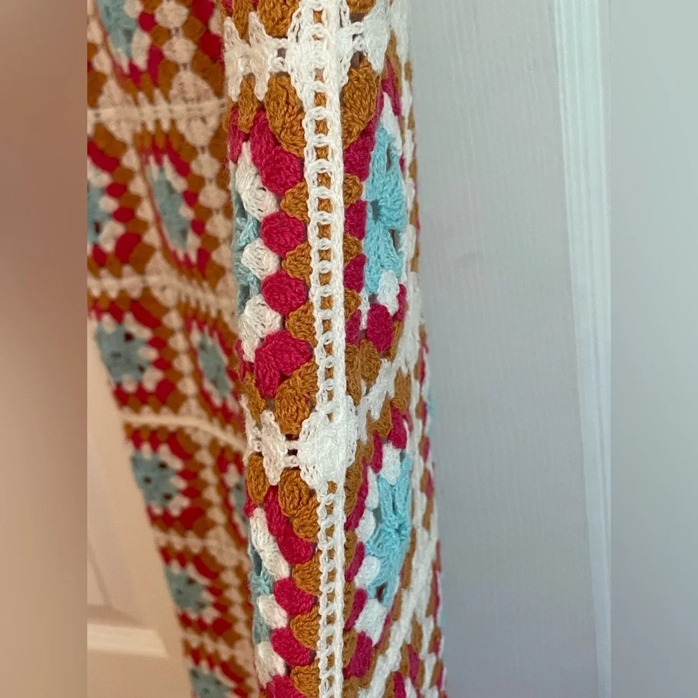Willow & Wind EUC Boho Women’s Crochet Tank Lined Mini Dress Size S Cottagecore - Picture 8 of 12